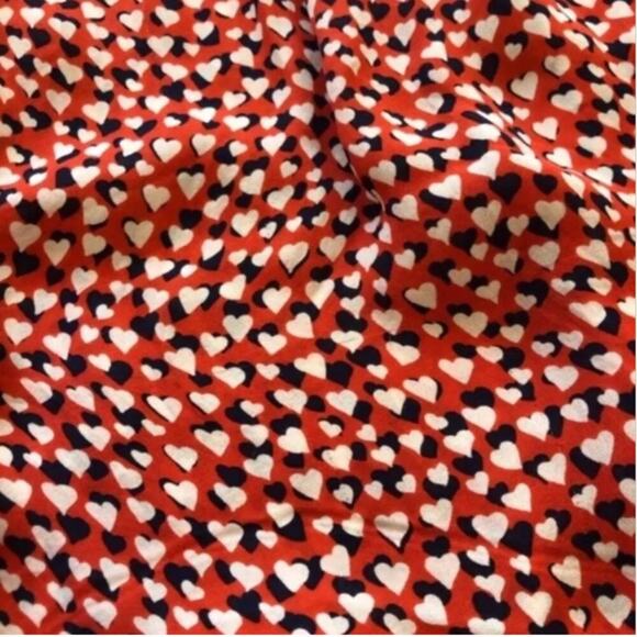 J. Crew Heart Print Off-the-Shoulder Silk Blouse - Picture 8 of 9